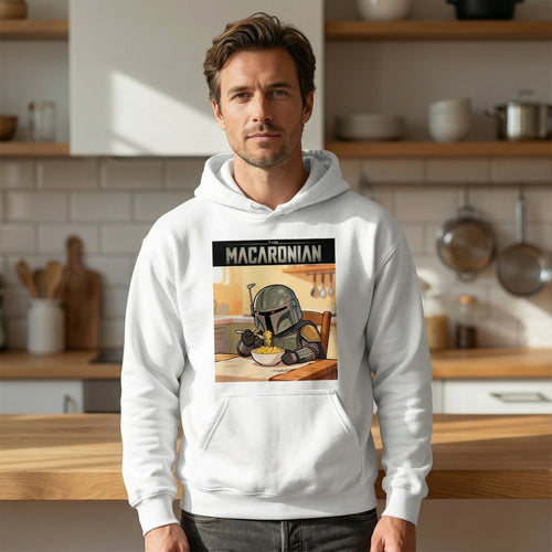 Macaronian Hoodie | Mandalorian Parody Serie | Movie Gift | Serie Gift | Unisex Big & Tall