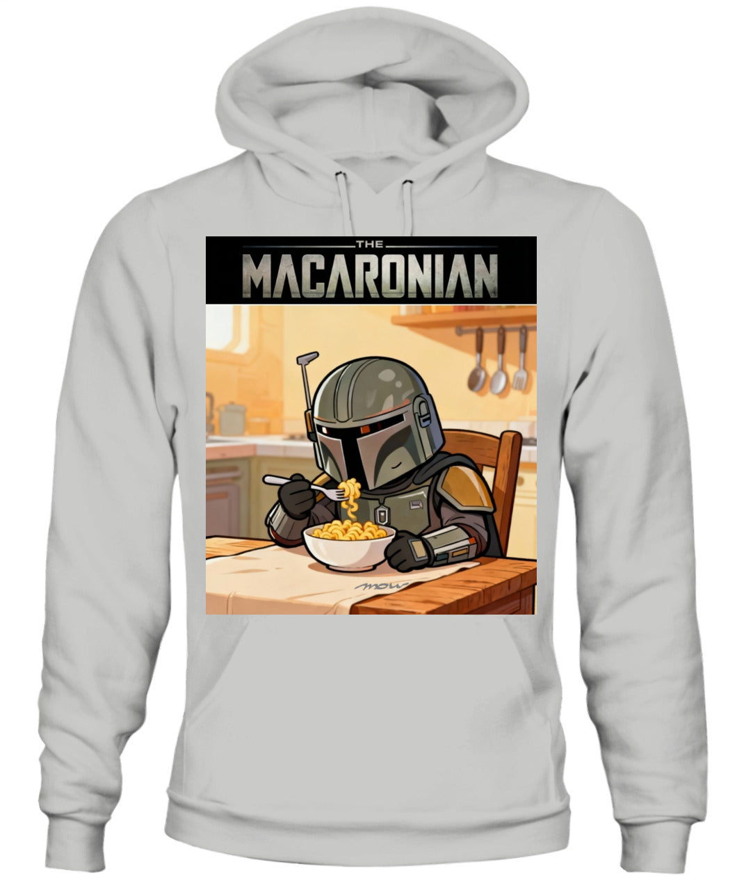 Macaronian Hoodie | Mandalorian Parody Serie | Movie Gift | Serie Gift | Unisex Big & Tall