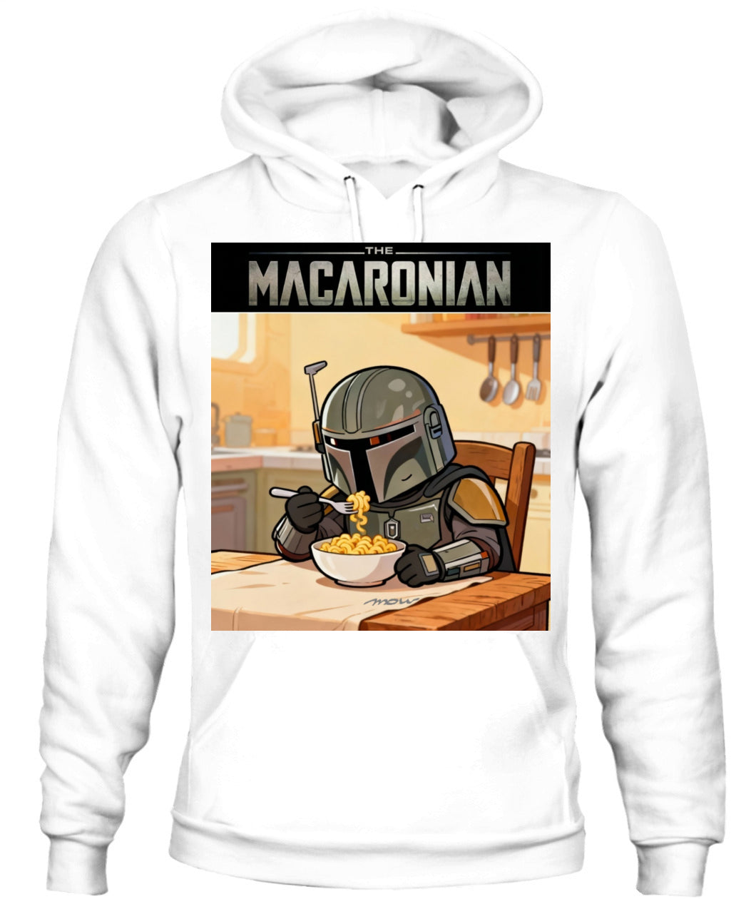 Macaronian Hoodie | Mandalorian Parody Serie | Movie Gift | Serie Gift | Unisex Big & Tall