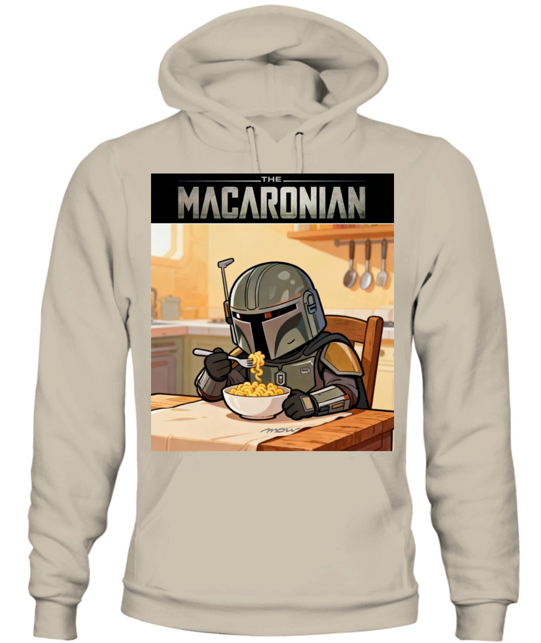 Macaronian Hoodie | Mandalorian Parody Serie | Movie Gift | Serie Gift | Unisex Big & Tall