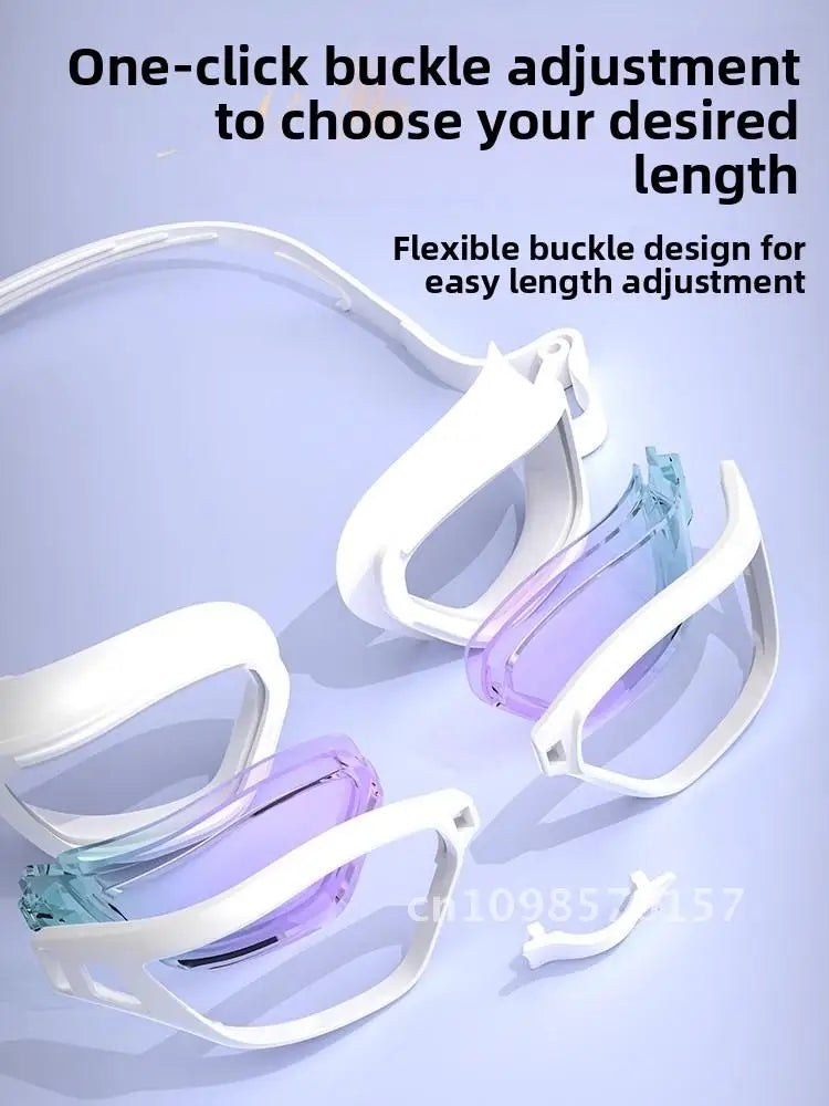 Whale Nano HD Swimming Goggles Anti-Fog Waterproof Myopia Removable Lenses Suitable for Men & Women Shiny and More Colors