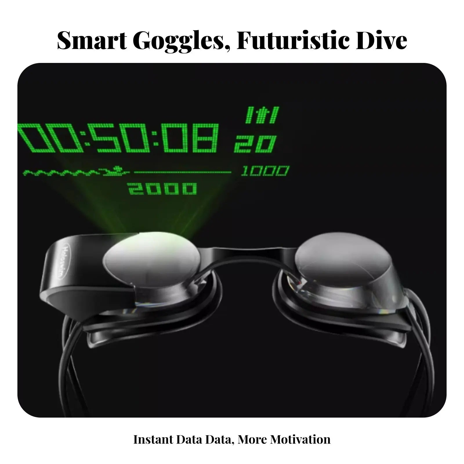 Smart AR Swimming Goggles, High-Definition Anti-Fog, Live Display, Multi-Mode, Gift Choice