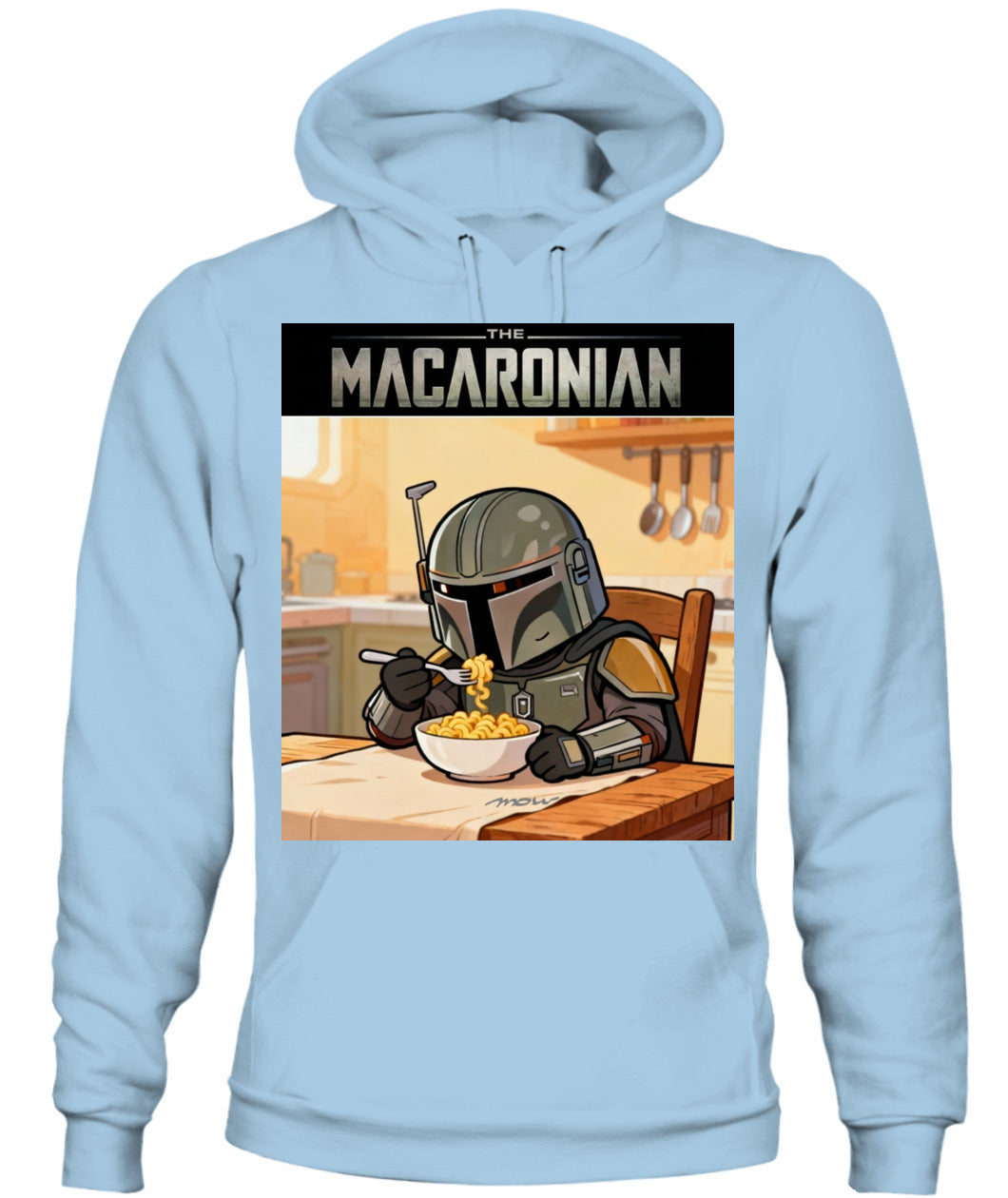 Macaronian Hoodie | Mandalorian Parody Serie | Movie Gift | Serie Gift | Unisex Big & Tall